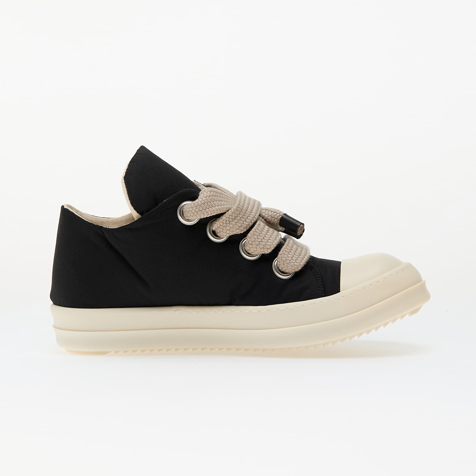 Men's shoes Rick Owens DRKSHDW Jumbo Lace Puffer Low Sneaks Black/ Milk/ Milk