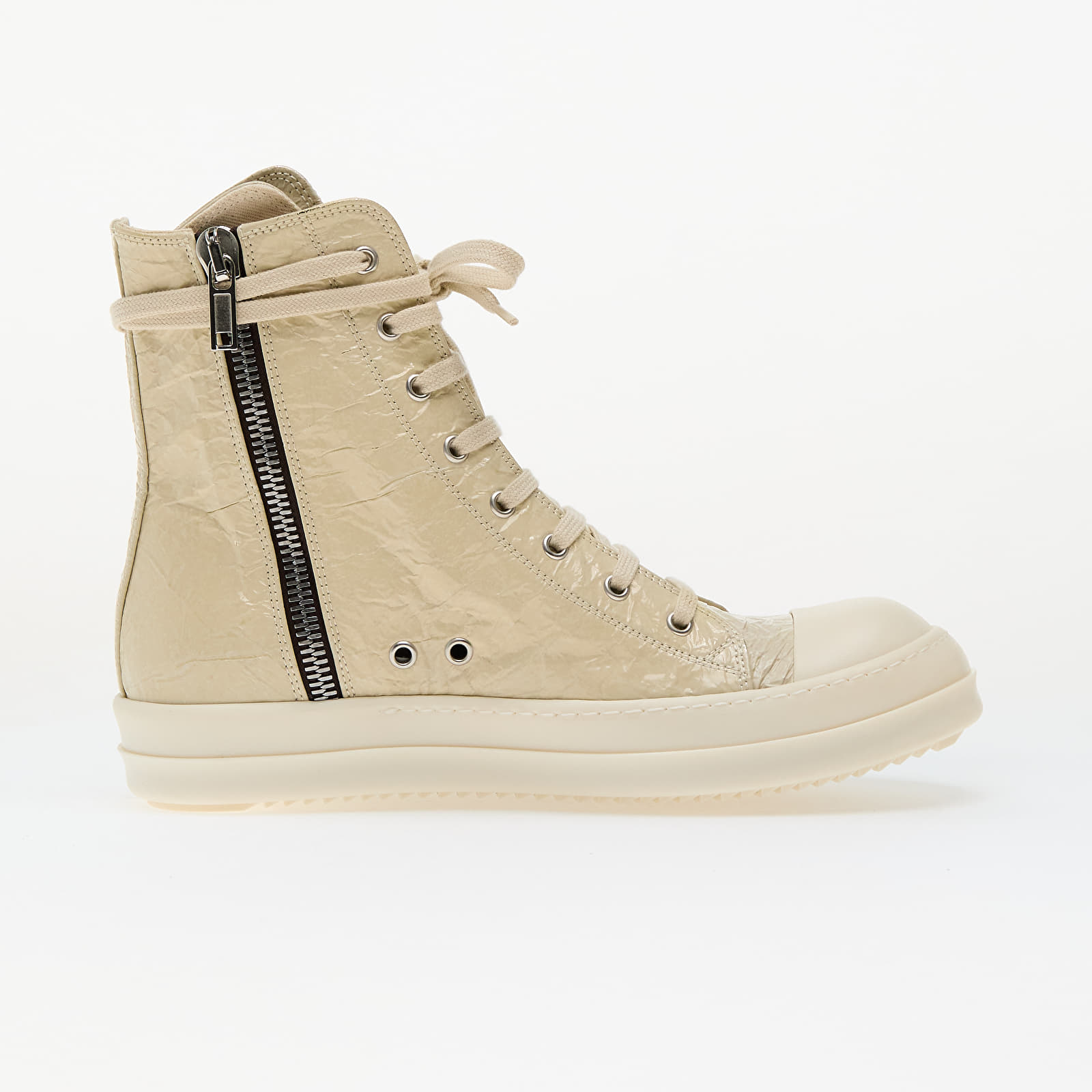 Sapatos de homem Rick Owens DRKSHDW Sneaks Parchment/ Milk/ Milk