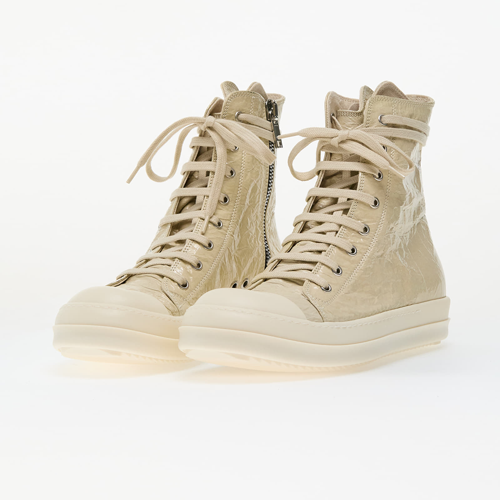 Sapatos de homem Rick Owens DRKSHDW Sneaks Parchment/ Milk/ Milk