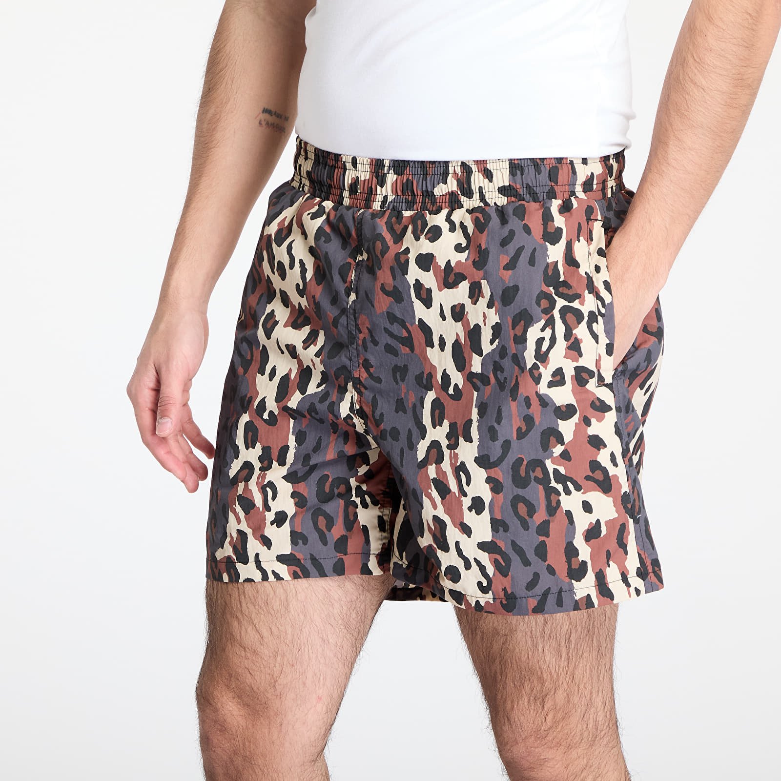 Męskie stroje kąpielowe Patta City Leopard Swim Shorts Tornado