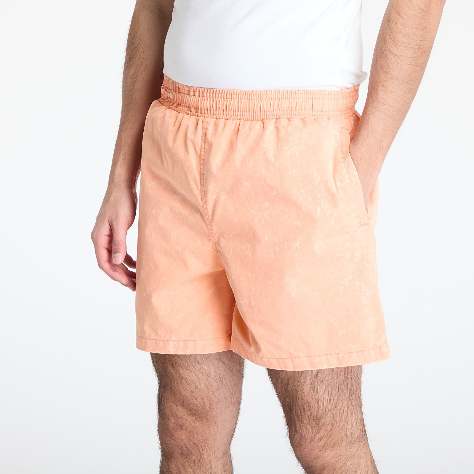 Pánske plavky Patta Basic Acid Wash Swim Shorts Melon