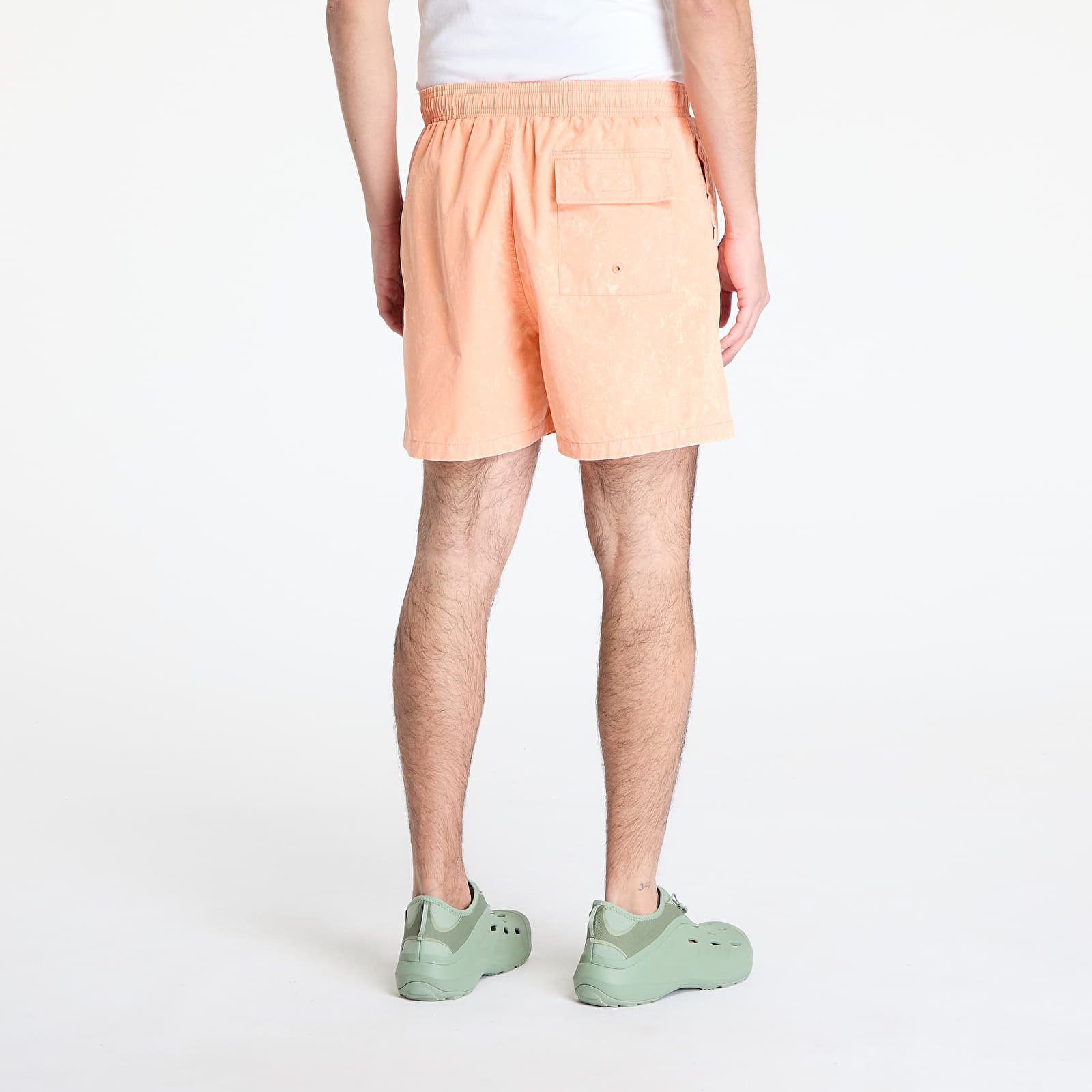 Pánske plavky Patta Basic Acid Wash Swim Shorts Melon