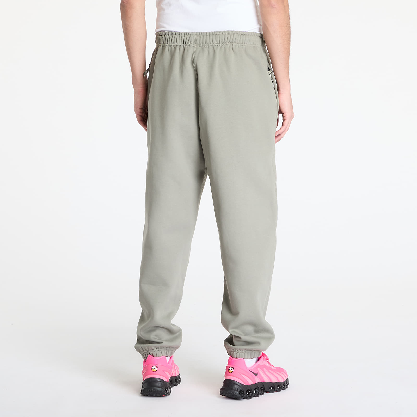 Jogger Pants Nike Solo Swoosh Men's Fleece Pants Light Army/ White