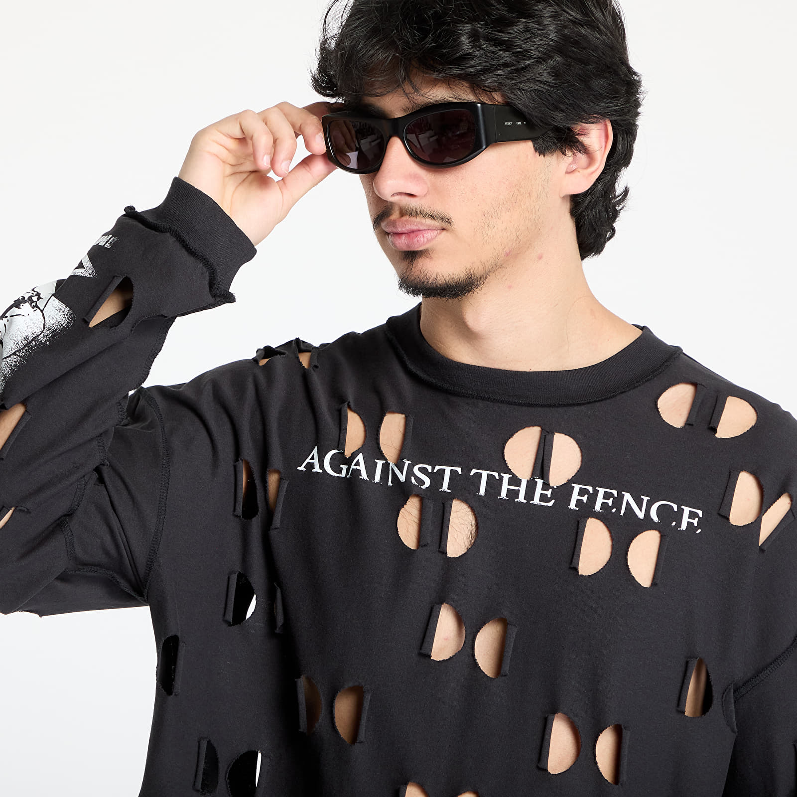 Männer T-Shirts Umbro Against The Fence Longsleeve T-Shirt Washed Black