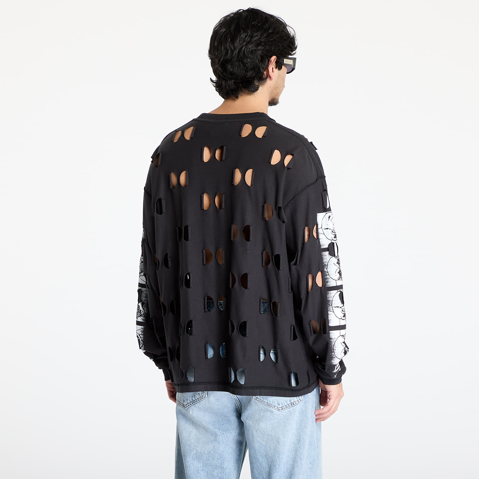 Männer T-Shirts Umbro Against The Fence Longsleeve T-Shirt Washed Black