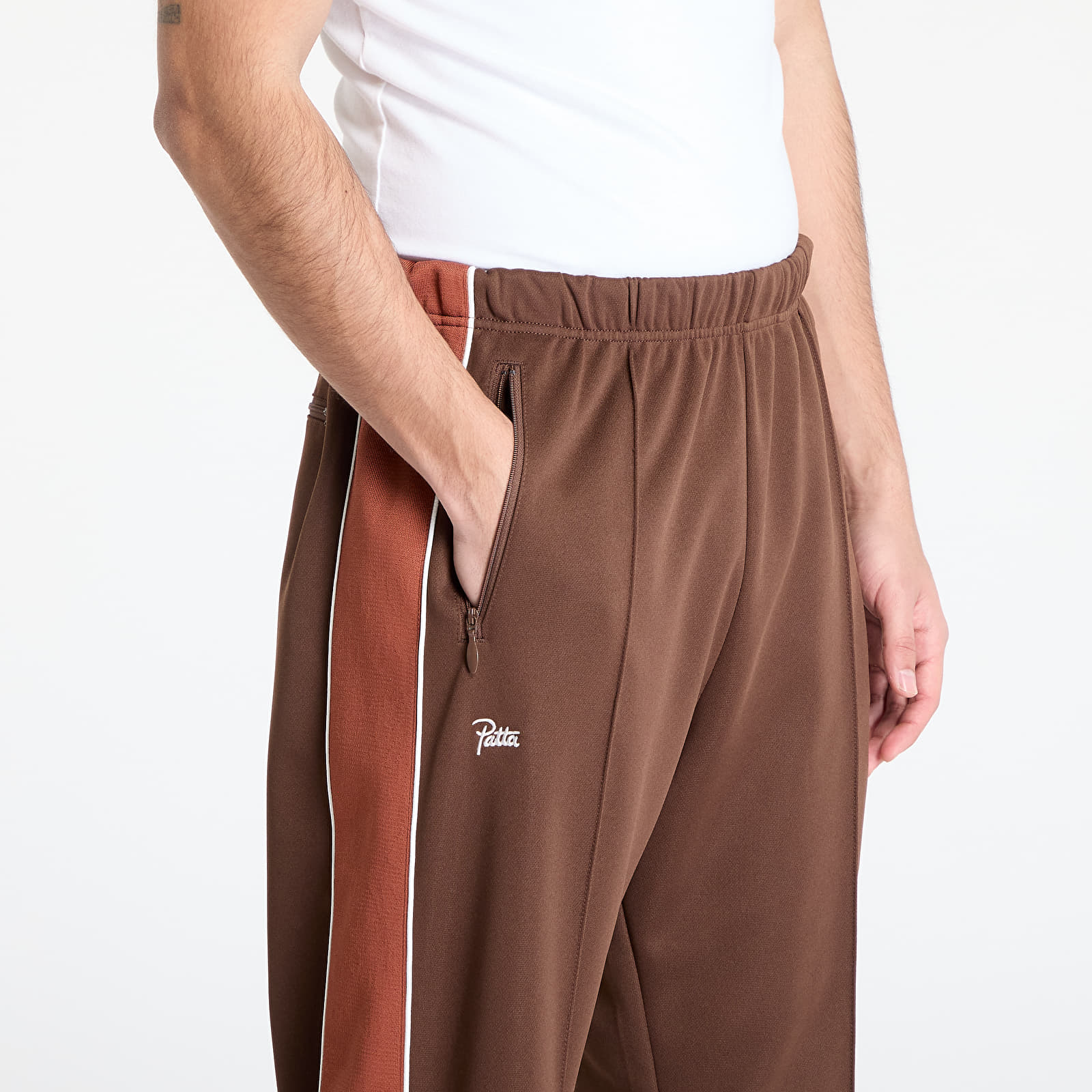 Jogginghosen Patta Tricot Straight Track Pants Chestnut
