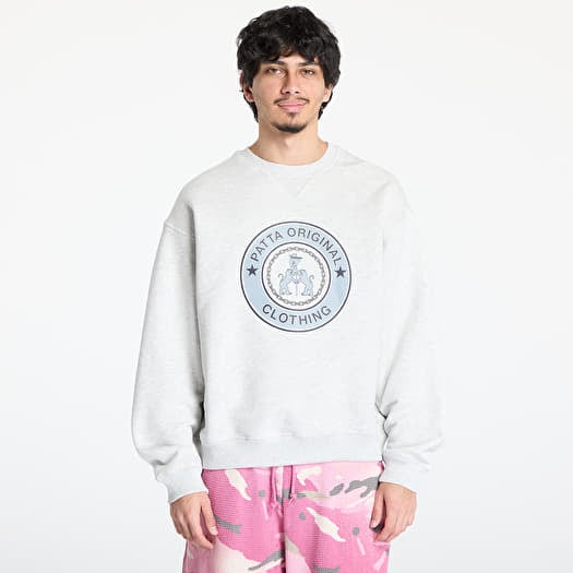 Patta Marina Crewneck Sweater UNISEX Light Grey Melange