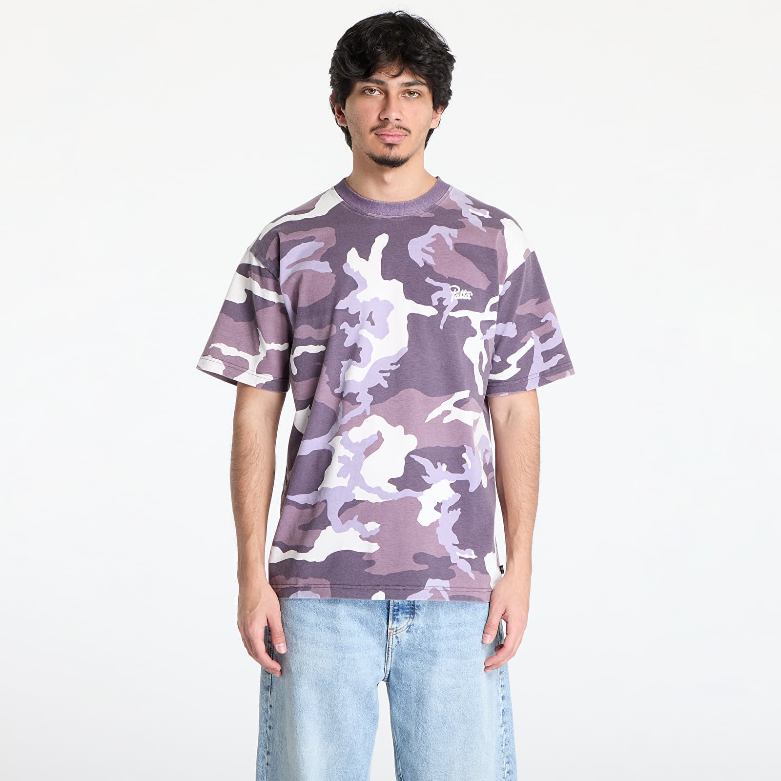 Tricou Patta Basic Woodland Camo T-Shirt UNISEX Navy Cosmos M