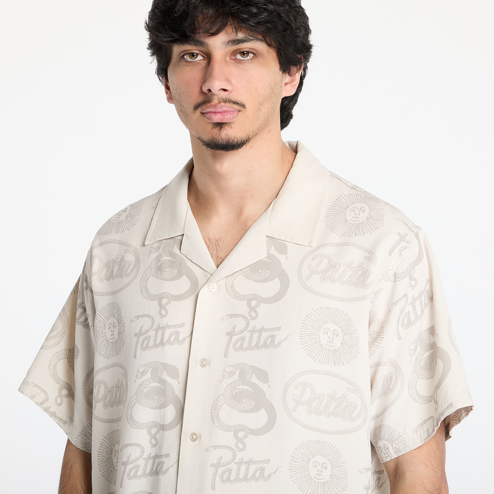 Koszule Patta Serpentes Summer Shirt UNISEX Pumic Stone