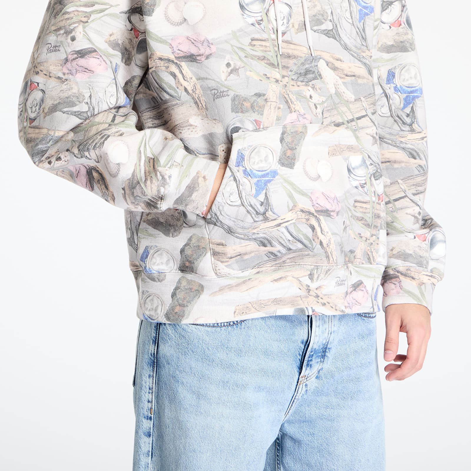 Bluzy Patta Beach Print Boxy Hooded Sweater UNISEX Multi