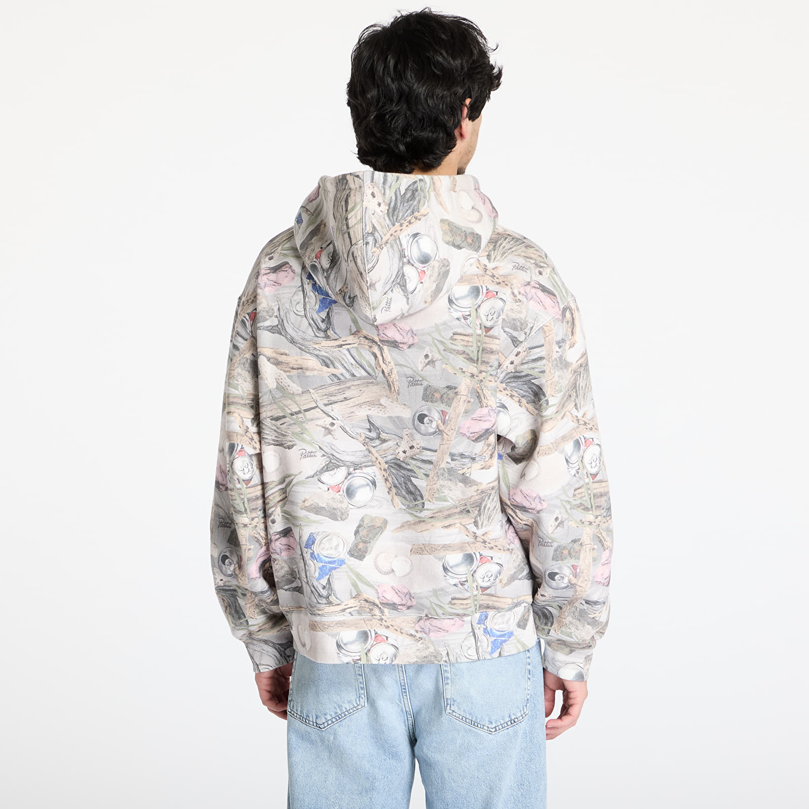 Bluzy Patta Beach Print Boxy Hooded Sweater UNISEX Multi