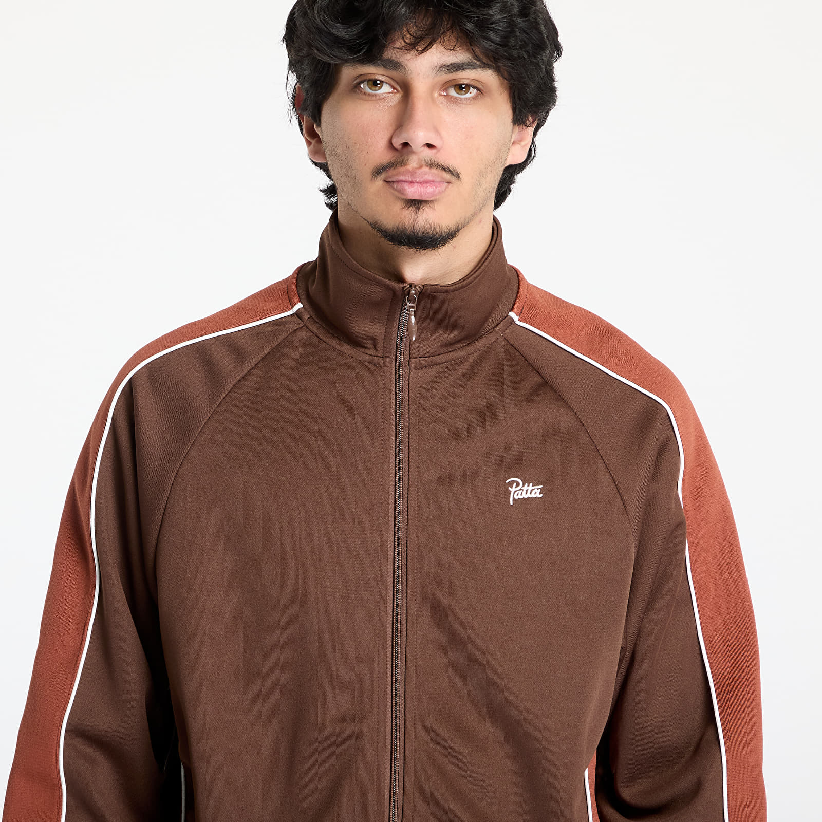 Hoodies and sweatshirts  Patta Tricot Track Jacket UNISEX Chestnut