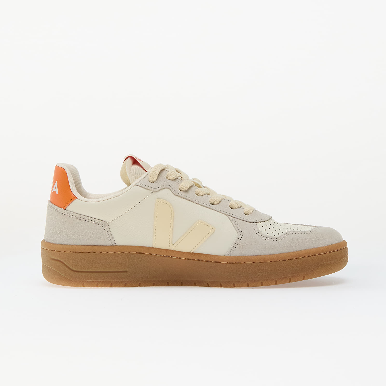 Herren Sneaker und Schuhe Veja V-82 Leather Pure Calcaire Fury