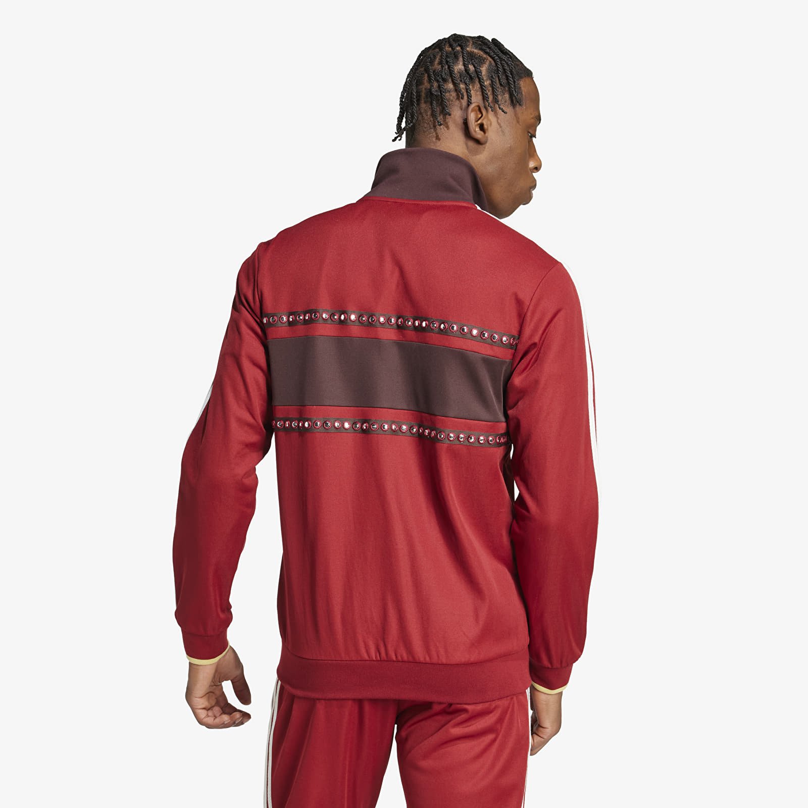 Férfi kabátok adidas Retro Sports Cricket-Inspired Track Top Red/ Rust Red