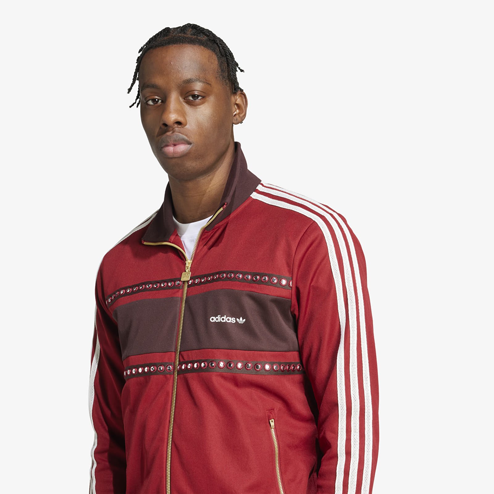 Férfi kabátok adidas Retro Sports Cricket-Inspired Track Top Red/ Rust Red