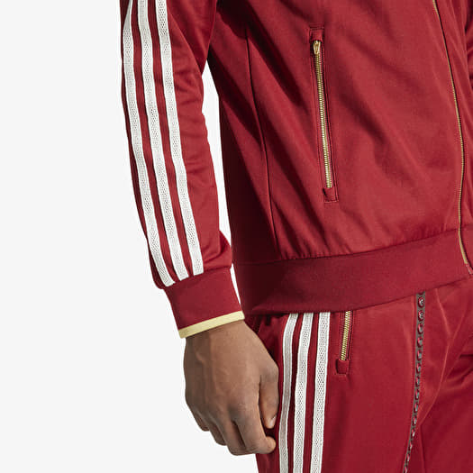 adidas Retro Sports Cricket-Inspired Track Top Red/ Rust Red