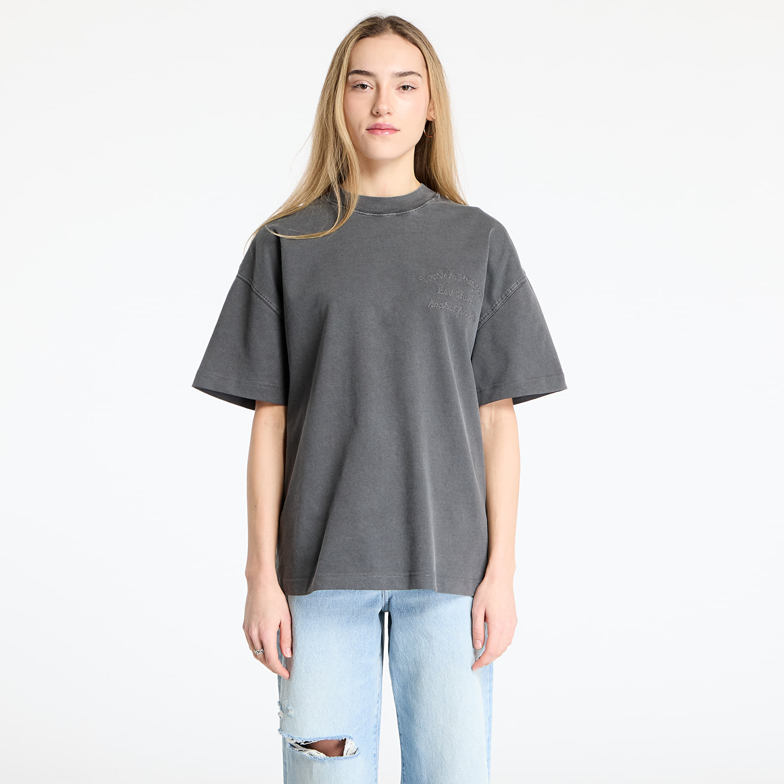 Koszulki Carhartt WIP Shortsleeve Bait Shack T-Shirt UNISEX Black Garment Dyed