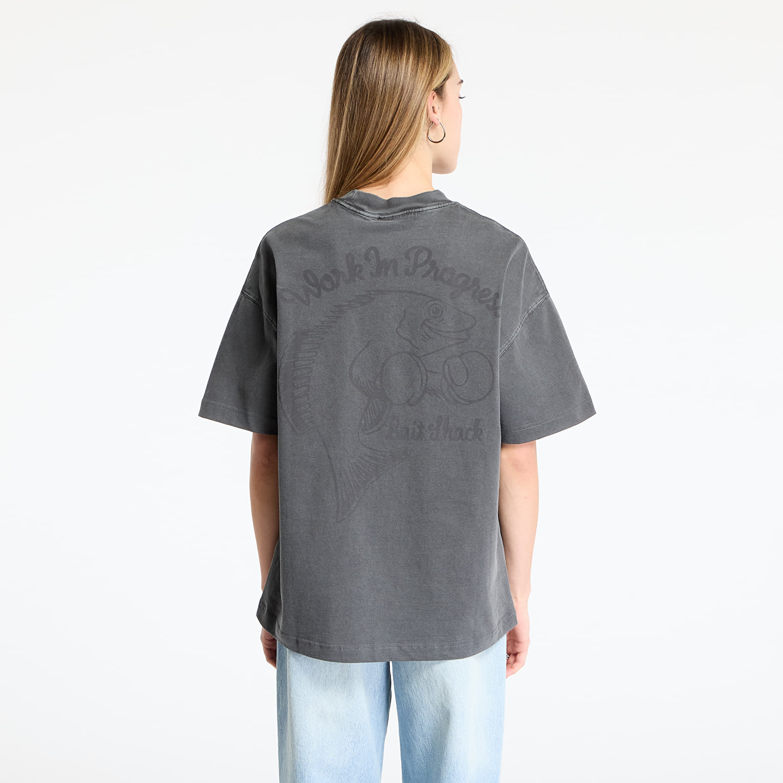 Koszulki Carhartt WIP Shortsleeve Bait Shack T-Shirt UNISEX Black Garment Dyed
