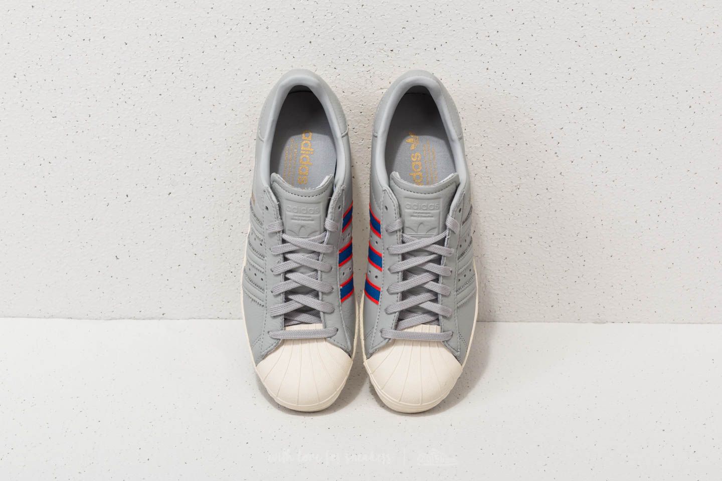 Men s shoes adidas Superstar 80s Grey Four Blue Red Footshop