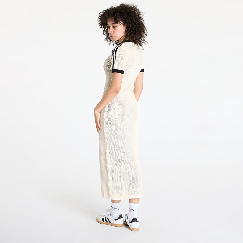crochet adidas dress Women's Black With a slim fit for a flattering look adidas KNITTED CROCHET DRESS -