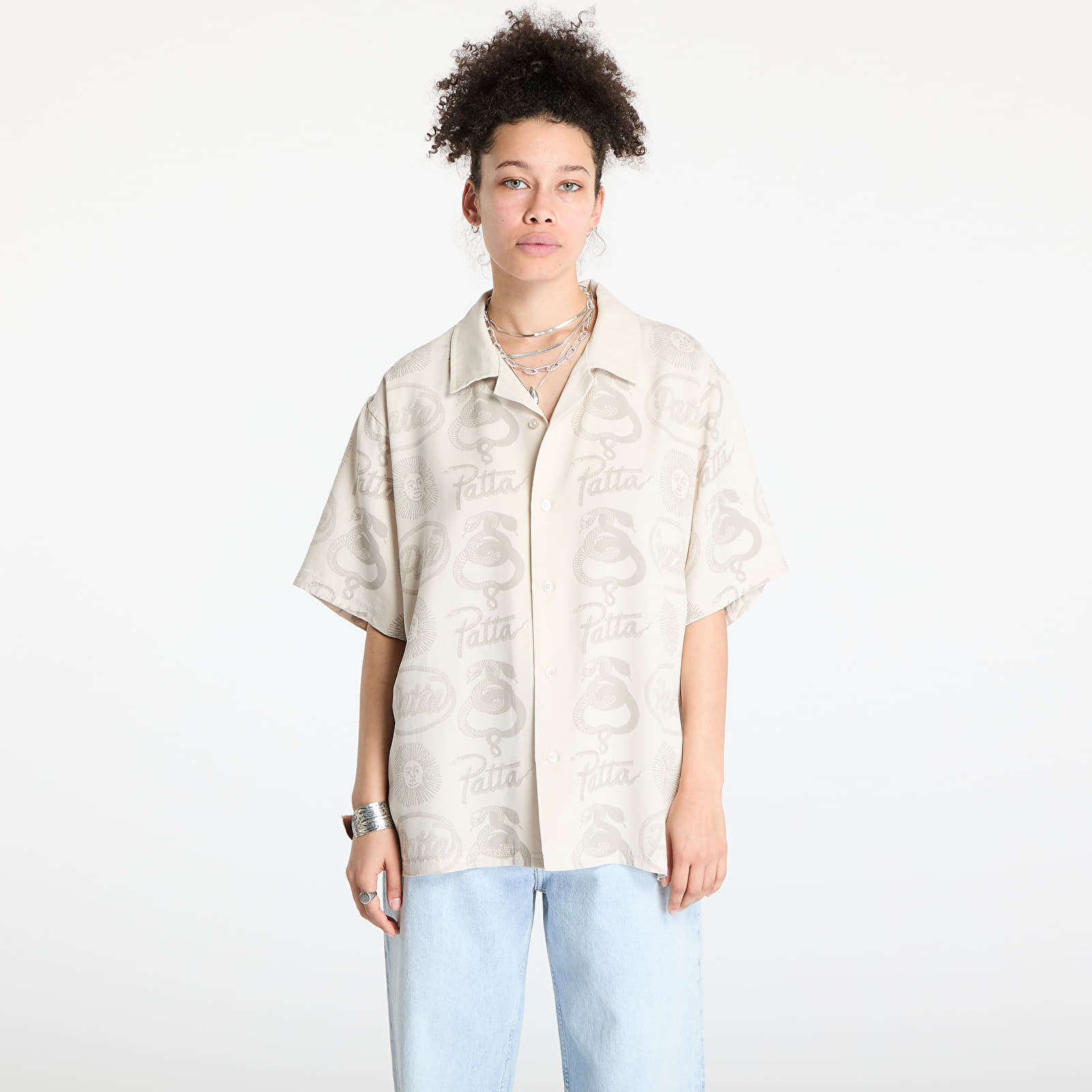 Koszule Patta Serpentes Summer Shirt UNISEX Pumic Stone