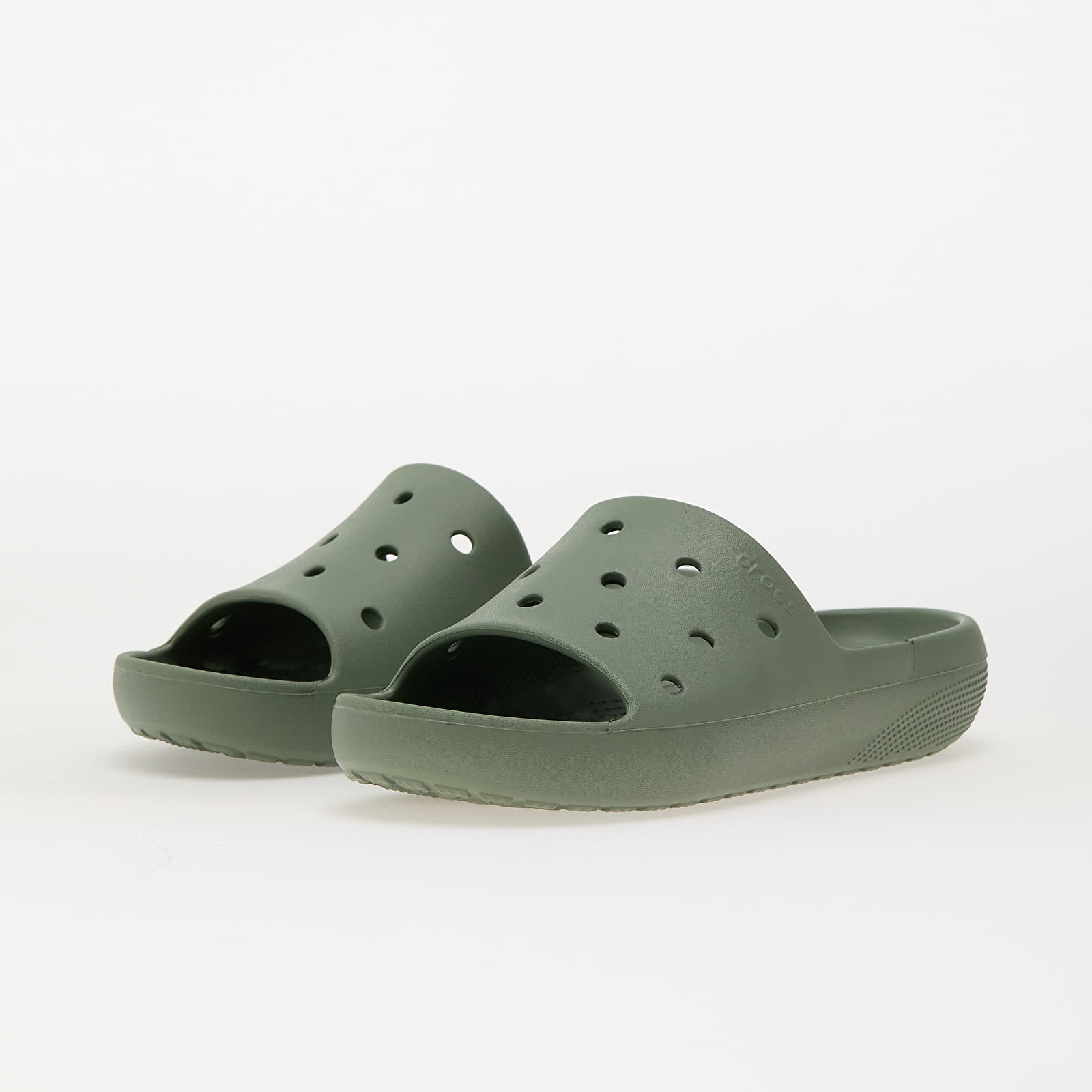 Încălțăminte și sneakerși pentru bărbați Crocs Classic Slide v2 Moss