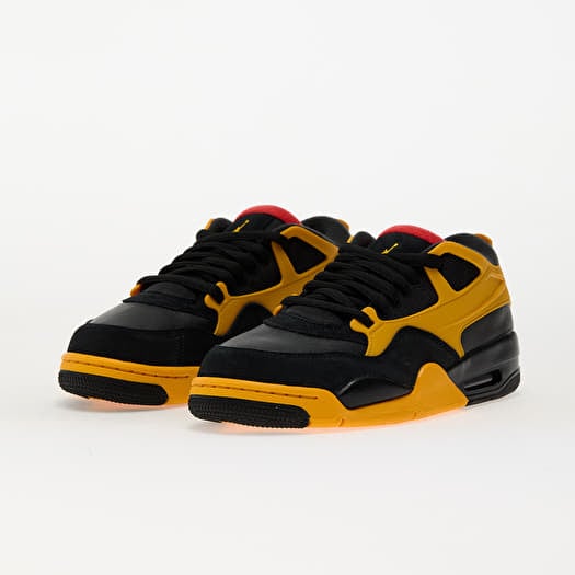 yellow and red jordan 4