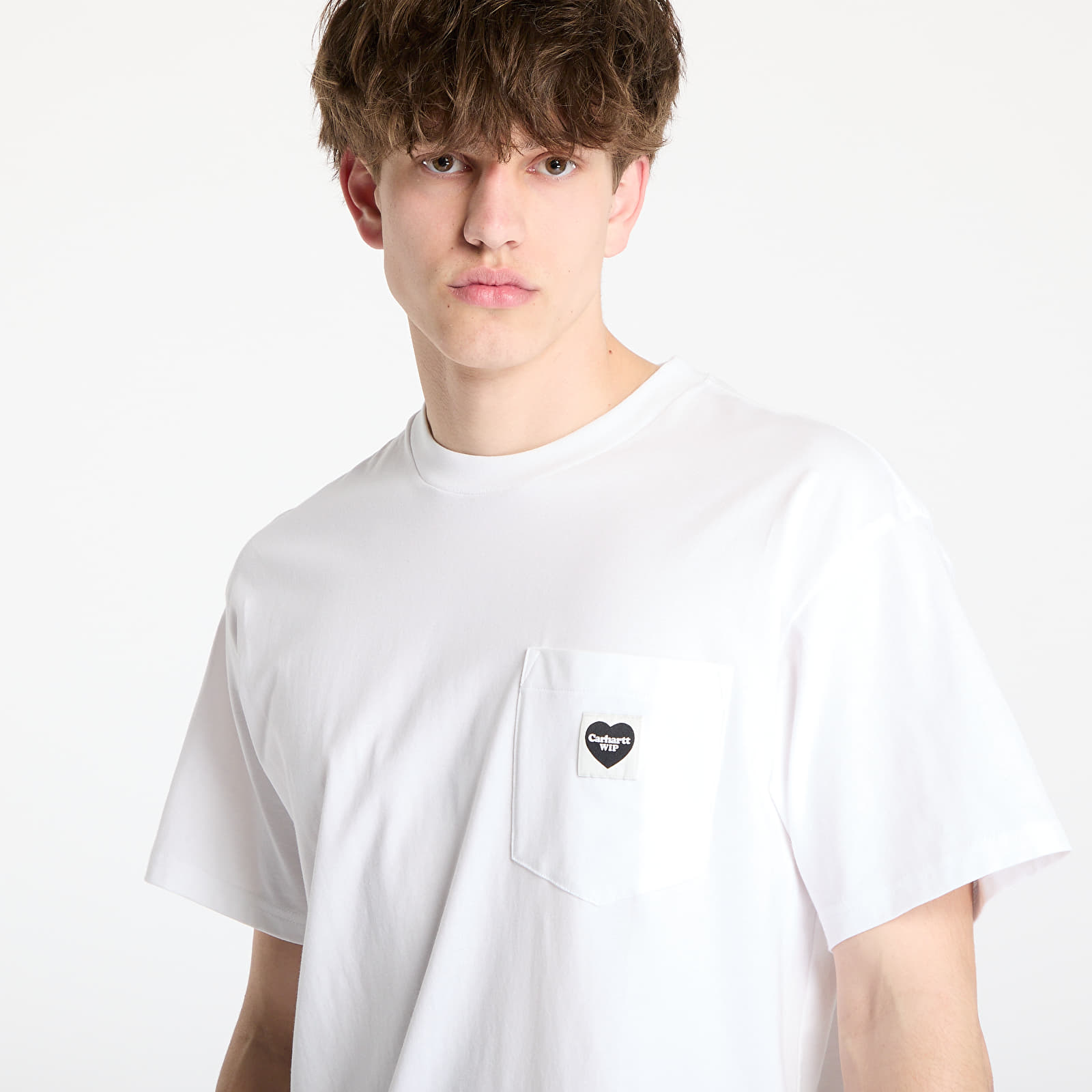 Férfi pólok Carhartt WIP S/S Pocket Heart T-Shirt White/ Black