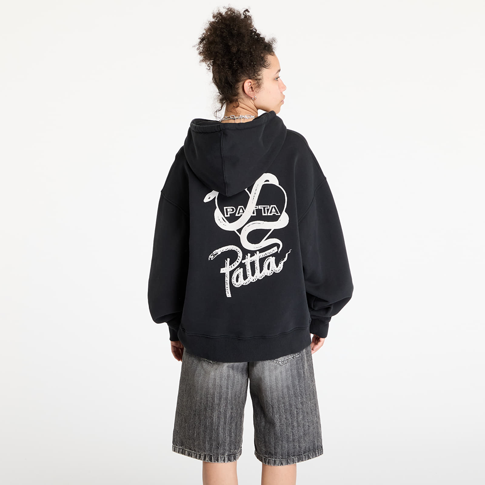 Sweatjacken und Sweatshirts Patta Snake Heart Boxy Hooded Sweater UNISEX Black