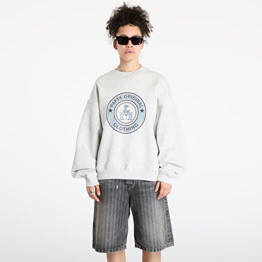 Patta Marina Crewneck Sweater UNISEX Light Grey Melange