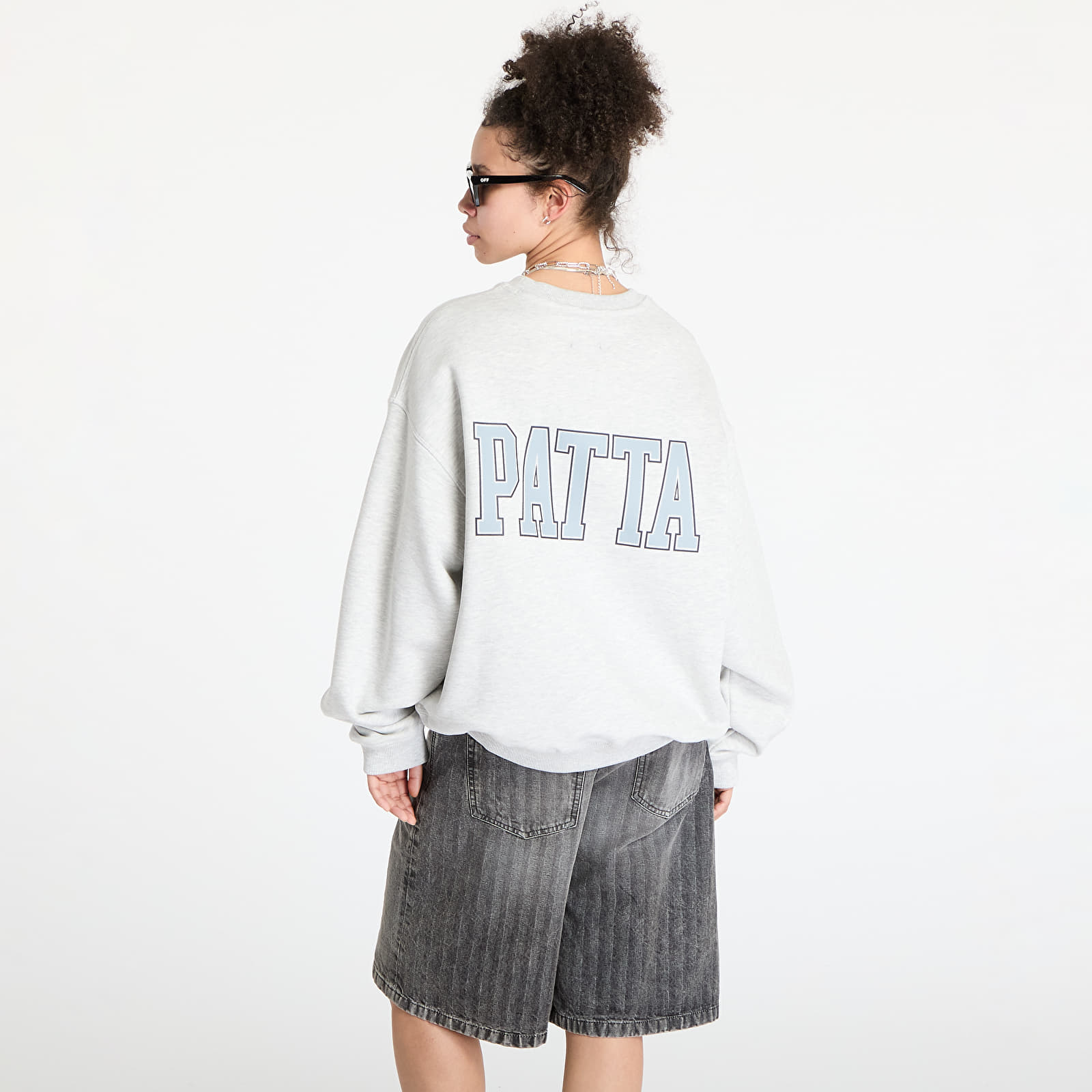 Hoodies and sweatshirts  Patta Marina Crewneck Sweater UNISEX Light Grey Melange