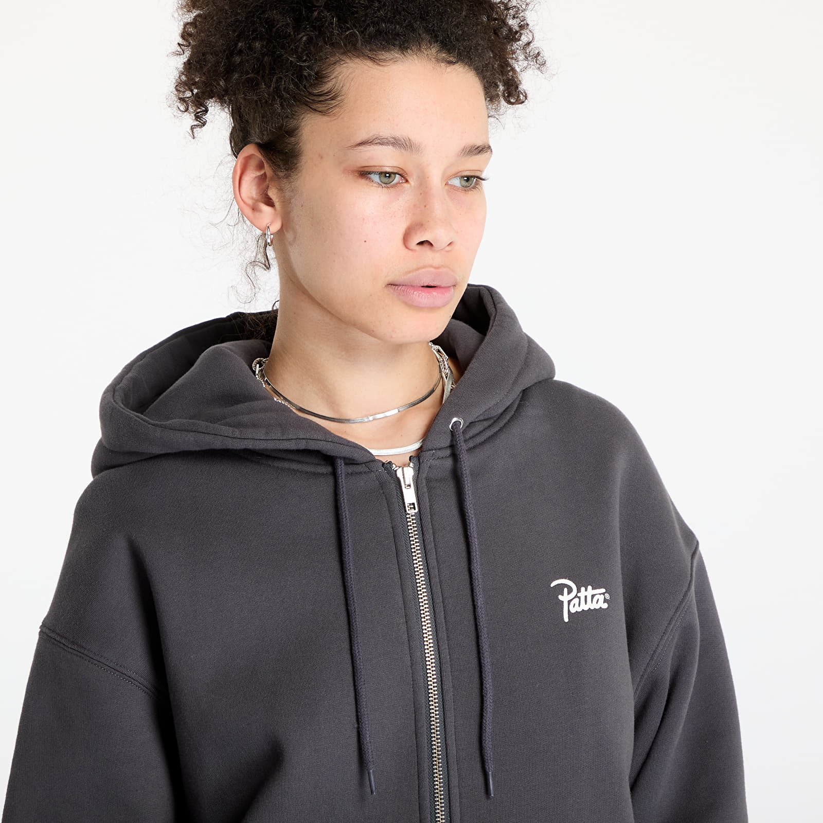 Sweatshirts Patta Classic Zip-Up Hooded Sweater UNISEX Forged Iron