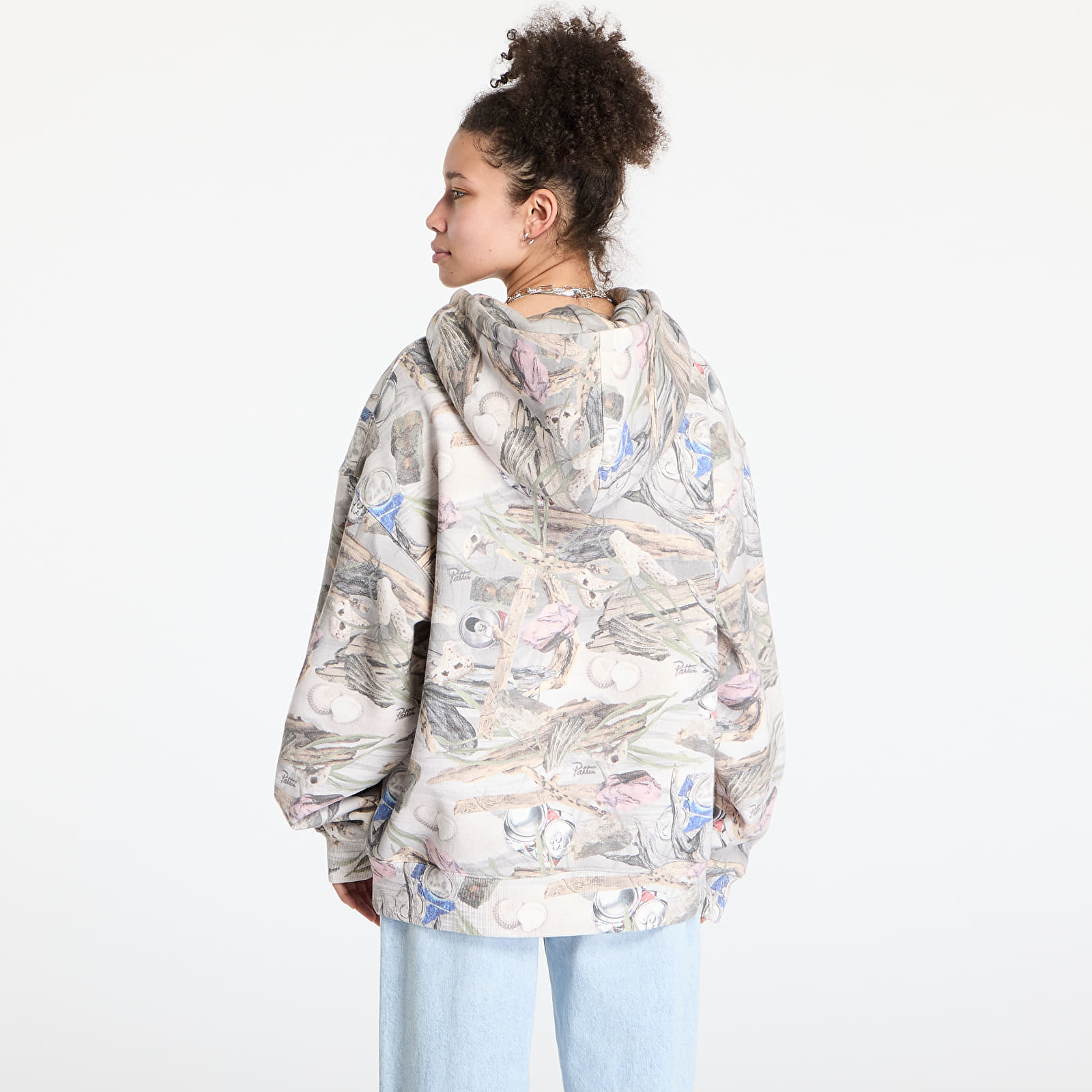 Bluzy Patta Beach Print Boxy Hooded Sweater UNISEX Multi