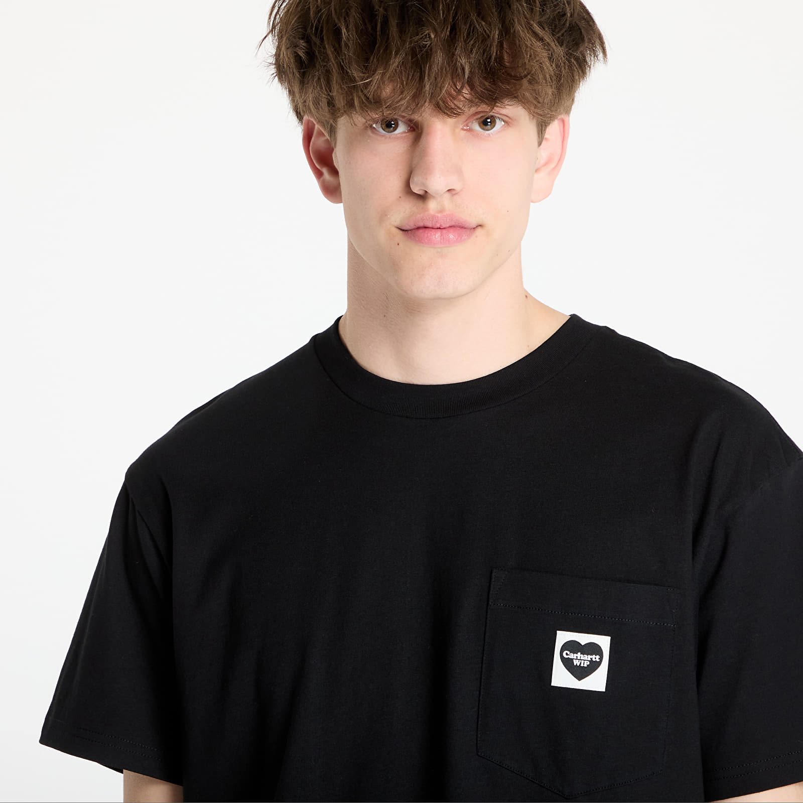 Férfi pólok Carhartt WIP S/S Pocket Heart T-Shirt Black