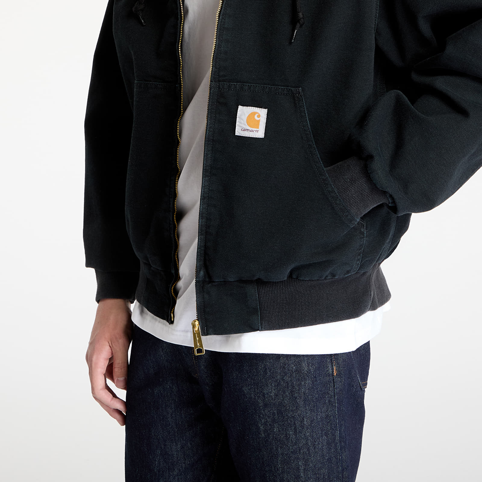 Herrenjacken Carhartt WIP OG Active Jacket Black Stone Canvas