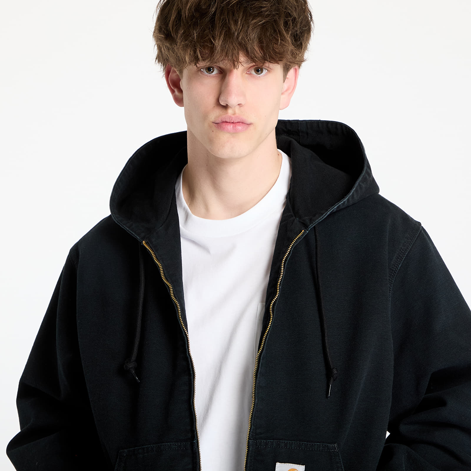 Herrenjacken Carhartt WIP OG Active Jacket Black Stone Canvas