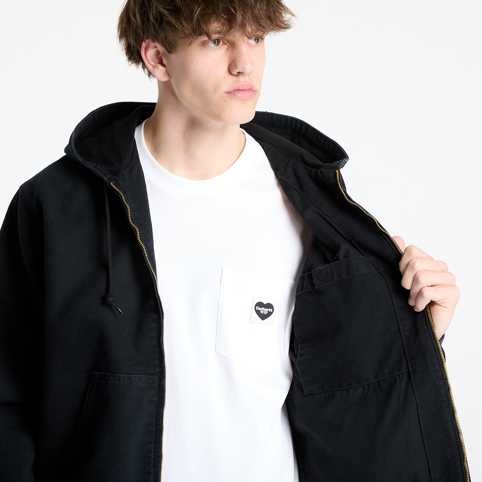 Herrenjacken Carhartt WIP OG Active Jacket Black Stone Canvas