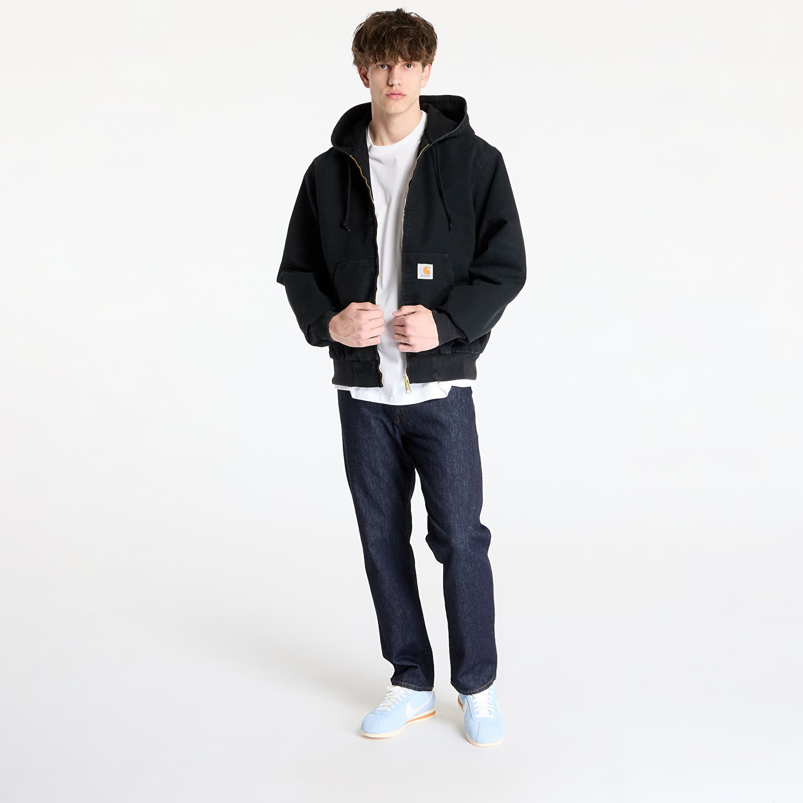 Herrenjacken Carhartt WIP OG Active Jacket Black Stone Canvas