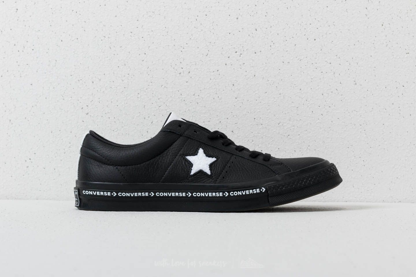 Men s shoes Converse One Star OX Black White Black Footshop