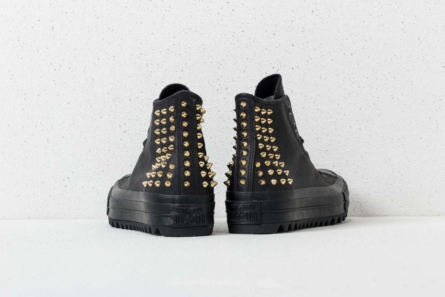 Women s shoes Converse Chuck Taylor All Star Lift Ripple Hi Black Black Gold Footshop