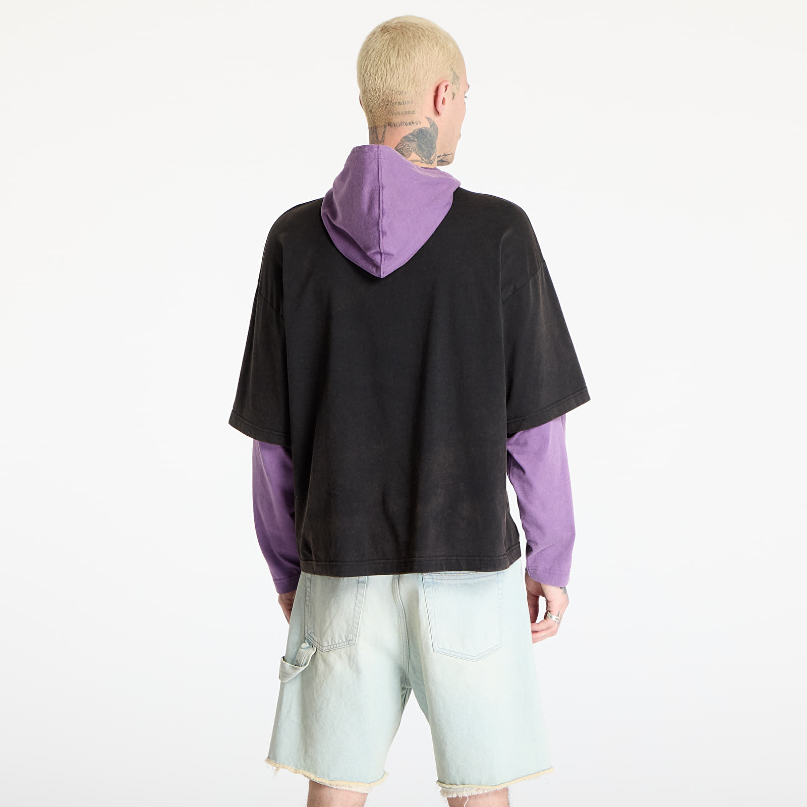 Mikiny Wasted Paris M Slug Age Hoodie Faded Black/ Imperial Purple