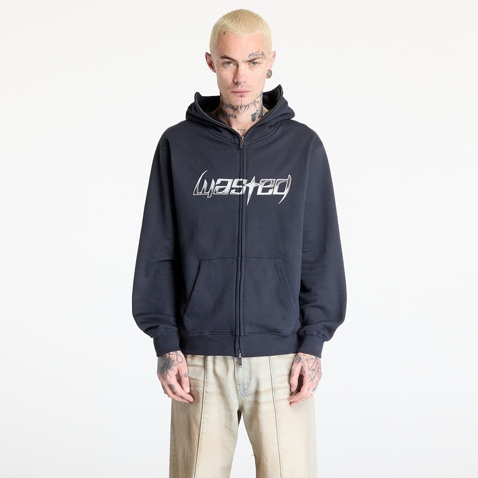 Hoodies and sweatshirts  Wasted Paris M Blade Balaclava Zip Hoodie Night Blue