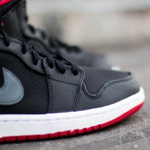 air jordan 1 mid black cool grey gym red
