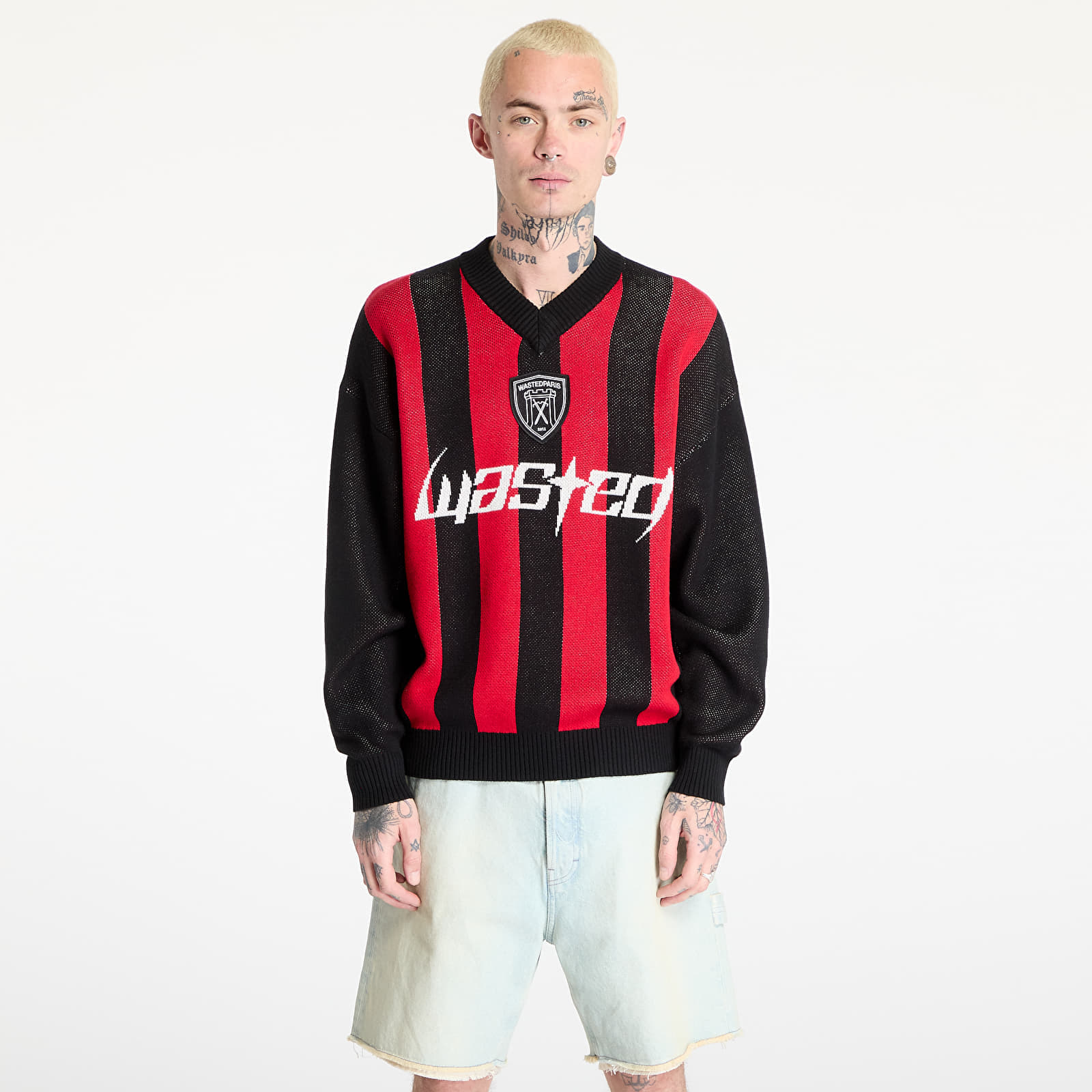 Sweater Wasted Paris M Blade Sweater Black/ Fire Red XL