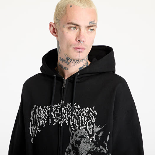 Wasted Paris M Varg Boxy Zip Hoodie Black | Footshop