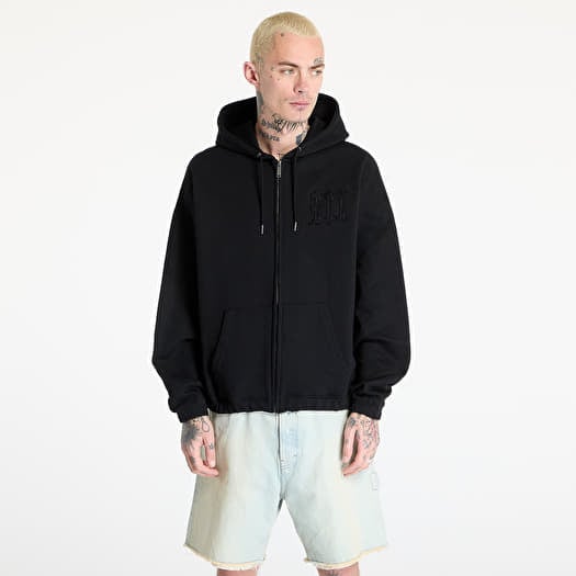 Wasted Paris M Kingdom Curve Destroy Boxy Zip Hoodie Black