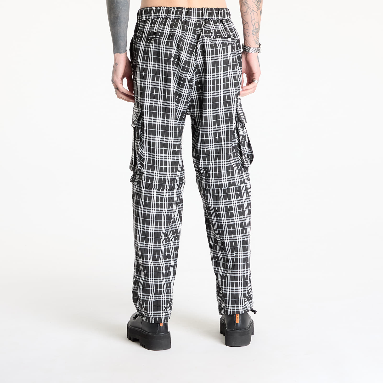 Džínsy a nohavice Wasted Paris M Yard Tartan Hunter Black/ White