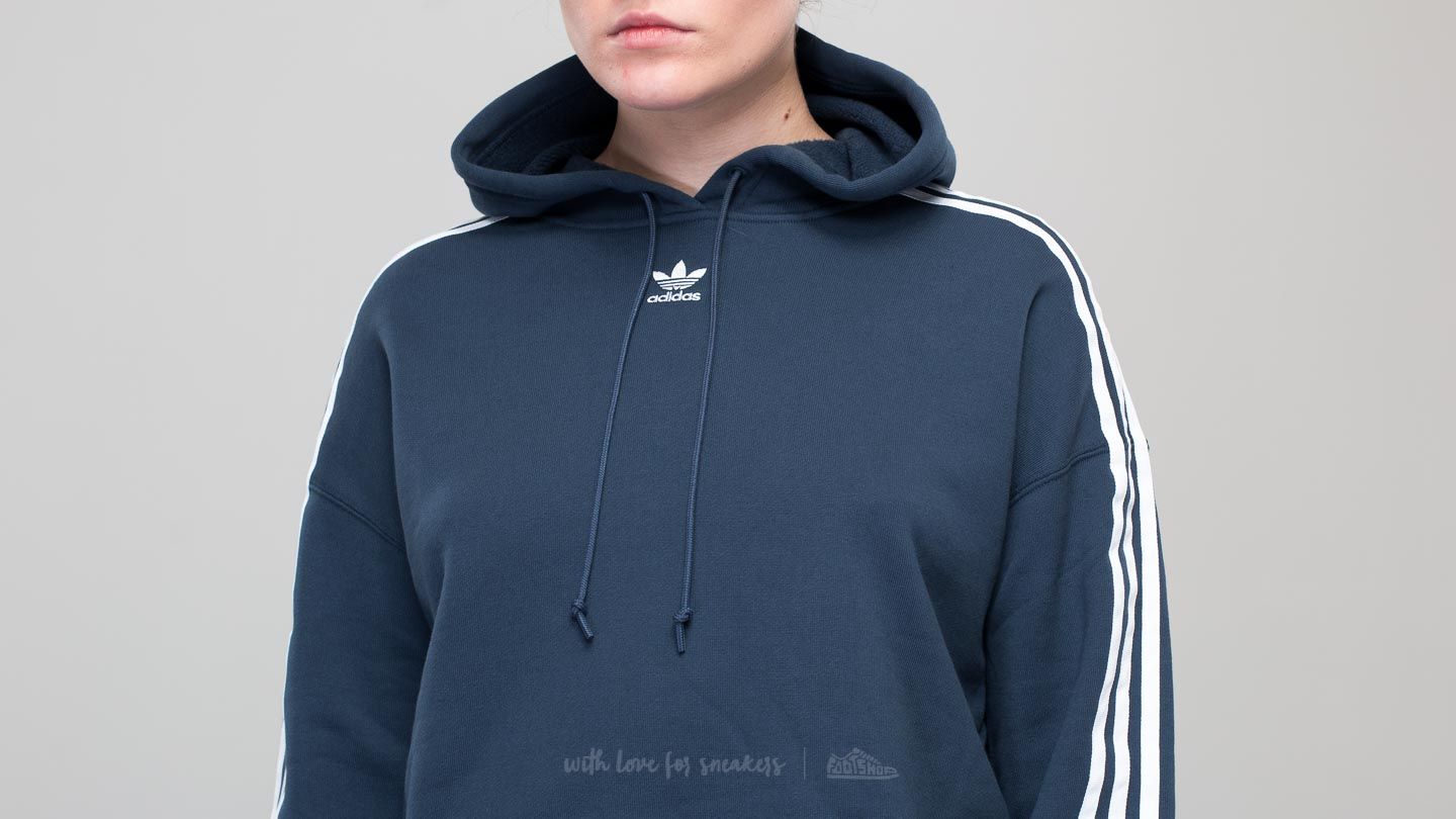 Hoodies and sweatshirts adidas Cropped Hoodie Mineral Blue Footshop