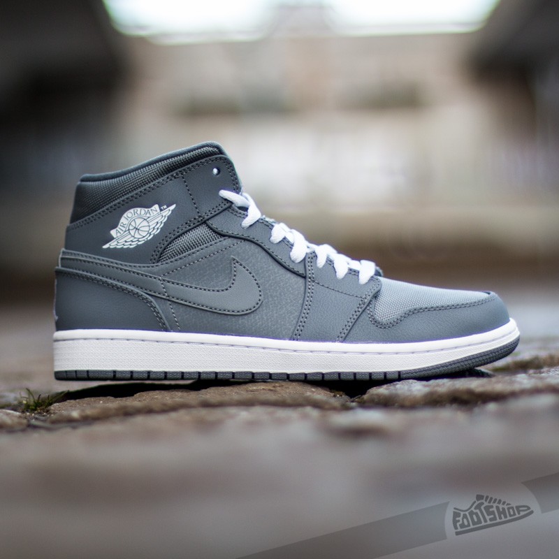 Shoes Air Jordan 1 Mid Cool Grey/ White