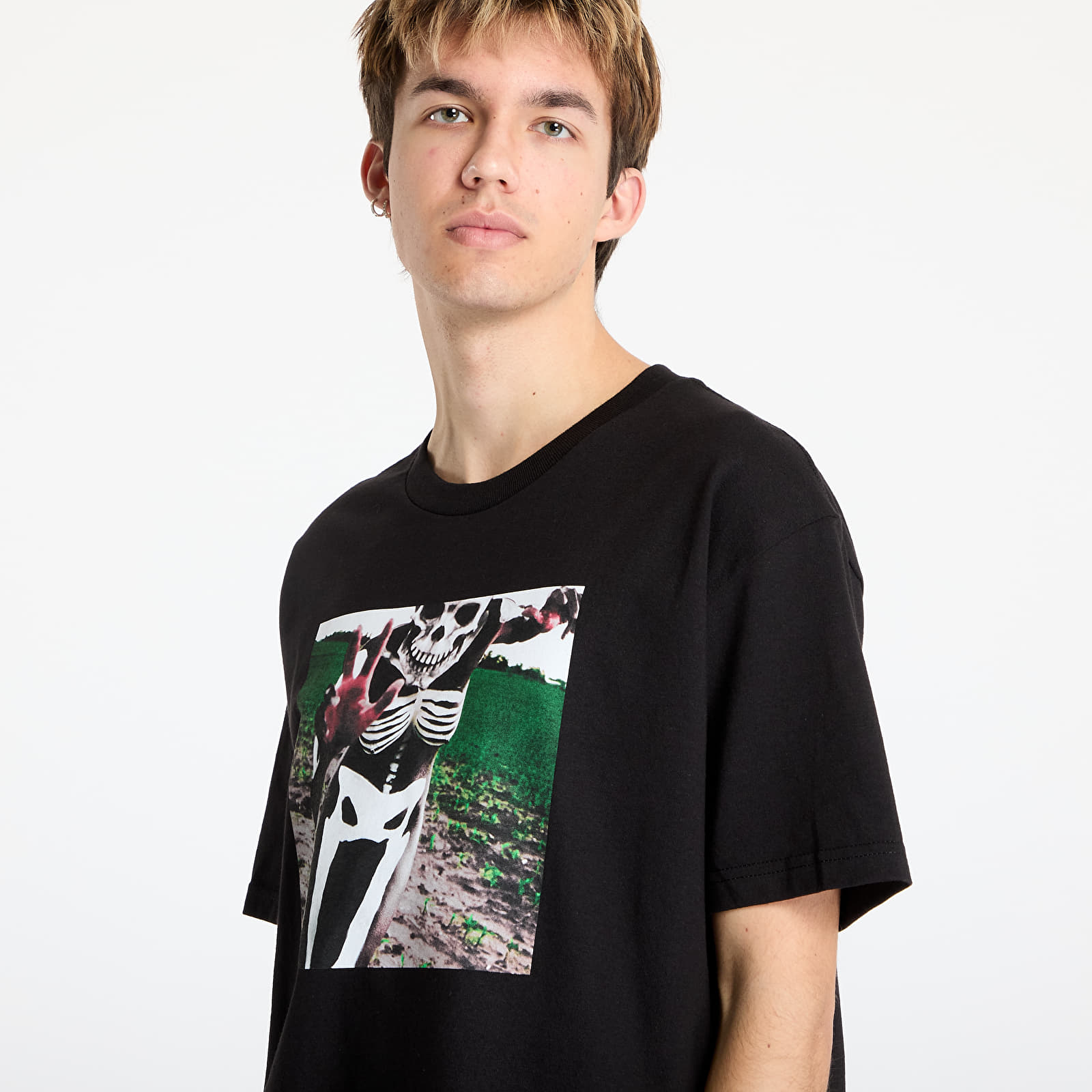 Men's T-shirts PLEASURES x Slipknot Skeleton T-Shirt Black